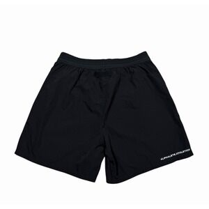 Alphalete Men's Sz M Unlined Reflective Running Black Shorts 5.5'' inseam